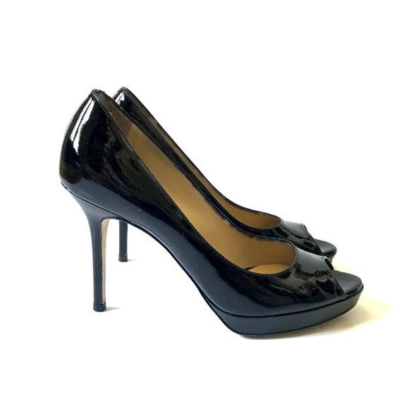 Jimmy Choo Luna Pumps Heels Womens Black Patent Leather